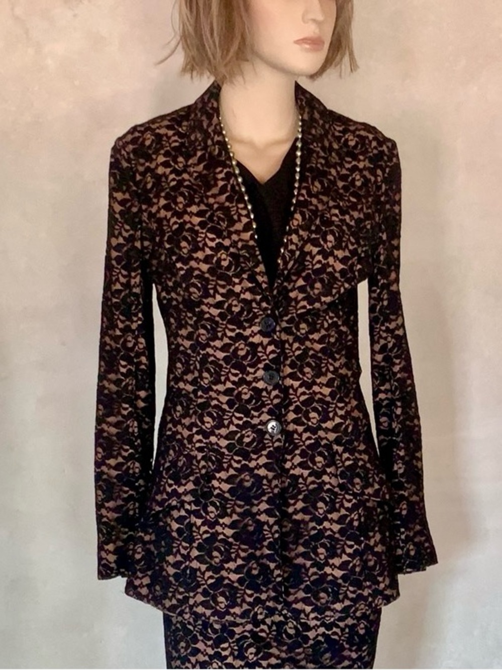 Norma Kamali OMO Lace Jacket XS